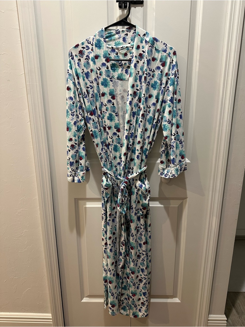 Soft Surroundings Bamboo Watercolor Print Robe size M